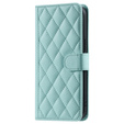 Etui z klapką do iPhone 16 Pro Max, Rhombus Crossbody Leather, zielone