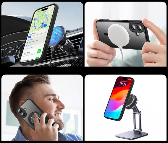 Etui do iPhone 17, Matt Case, do Magsafe, matowe czarne