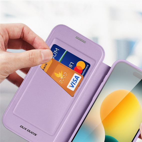 Etui z klapką Dux Ducis do iPhone Air, Skin X Pro, do MagSafe, fioletowe