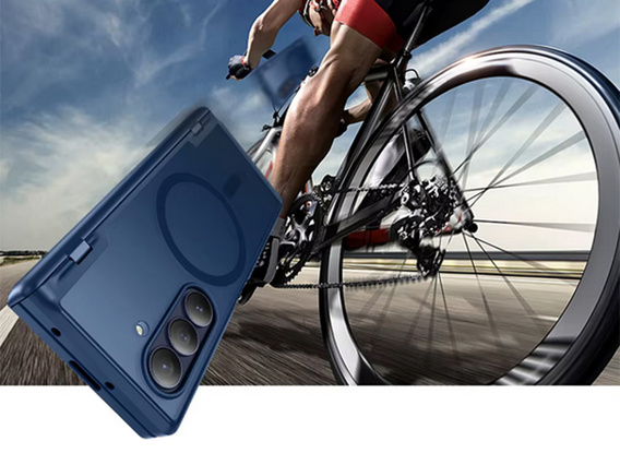 Etui do Samsung Galaxy Z Fold 7, Mobosi z ochroną zawiasów, niebieskie