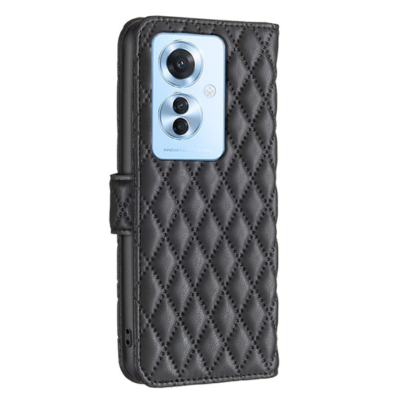 Etui z klapką do Oppo Reno 11F 5G, Wallet, BINFEN COLOR, czarne