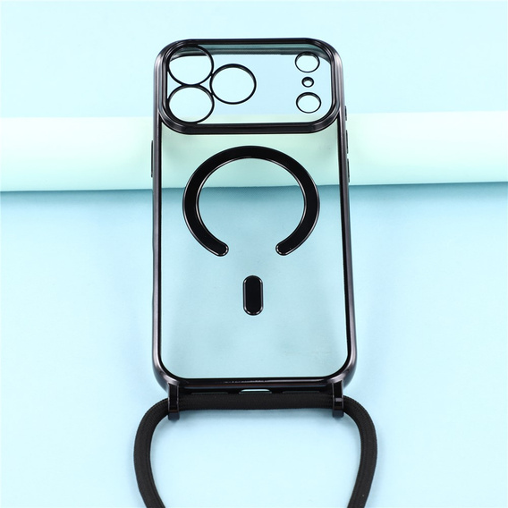Etui do iPhone 17 Pro Max, Electro MagSafe, czarne + Smycz