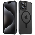 Etui do MagSafe do iPhone 12 / 12 Pro, Hybrid Matte Lens Pro, czarne + Szkło na ekran