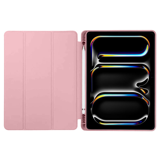 Etui do iPad Pro 13" 2024 (7 gen.), Smartcase z miejscem na rysik, różowe