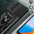 Etui z podstawką i przesłoną aparatu do Honor 200 Pro 5G – czarne, pancerne, z ochroną kamery