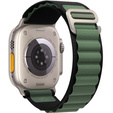 Pasek Nylonowy do Apple Watch 1/2/3/4/5/6/7/8/9/10/11/SE Ultra 1/2/3 42/44/45/46/49mm, Zielony / Czarny
