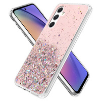 Etui do Samsung Galaxy A54 5G, Glittery, różowe rose gold