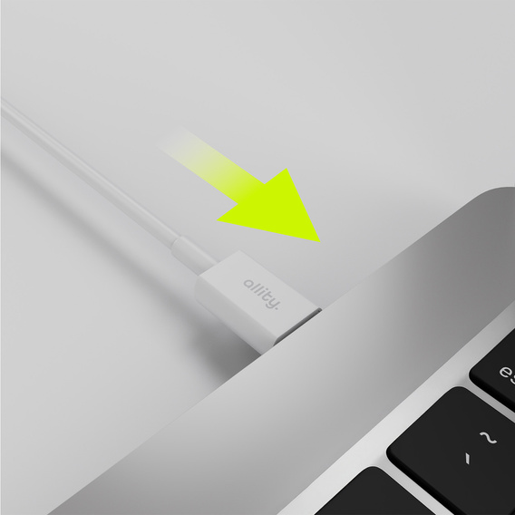 Allity AUC-03 USB-C – USB-C 1.0 m 60W, szybkie ładowanie - biały 