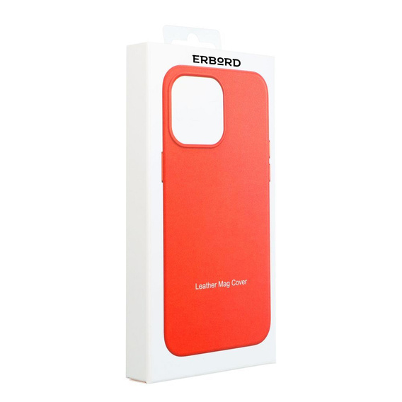 Etui Leather Mag Cover do iPhone 15 Pro Max, czerwone