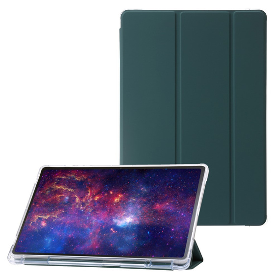 Etui do Samsung Galaxy Tab S9 Ultra, Smartcase Hybrid, z miejscem na rysik, ciemnozielone