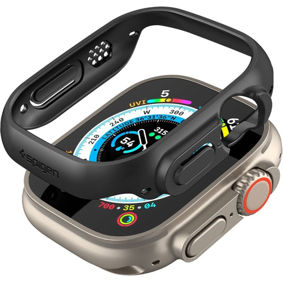 Etui SPIGEN do Apple Watch Ultra 1/2/3 49mm, Thin Fit, Czarne