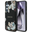 Etui GUESS do Samsung Galaxy S25, Czarne w kwiaty