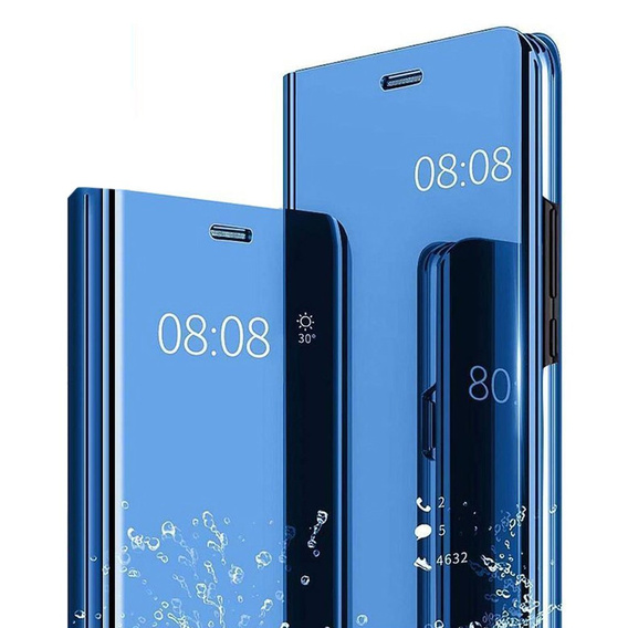 Etui do Samsung Galaxy A22 5G, Clear View, niebieskie