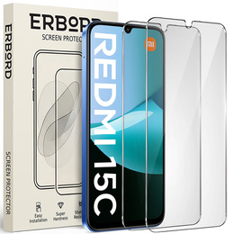 2x Szkło Hartowane do Xiaomi Redmi 15C 4G/LTE, ERBORD 9H Hard Glass, szybka