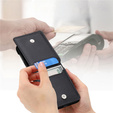Etui z miejscem na karty i ringiem do Samsung Galaxy Z Flip7 – czarne