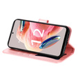 Etui z klapką do Xiaomi Redmi Note 12 4G, Mandala, różowe