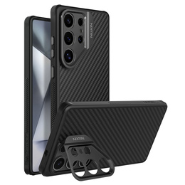 Etui do Samsung Galaxy S25 Ultra, pancerne Nillkin, CarboProp Case, do Magsafe, czarne
