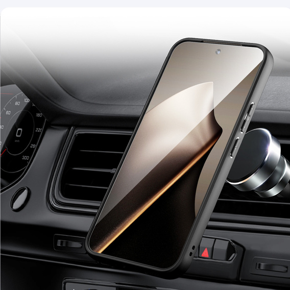 Etui do Xiaomi 15T Pro, Fusion Hybrid, przezroczyste z czarną ramką