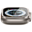 Szkło Hartowane SPIGEN GLAS.TR SLIM PRO do Apple Watch Ultra 1/2/3 49mm, z ramką, Tytanowe / Szare