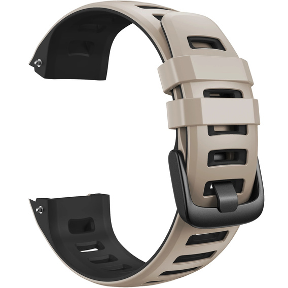 Pasek silikonowy dwukolorowy do Garmin Instinct – biało-czarny