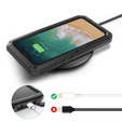Etui do iPhone 15 Pro Max, pancerne, z wbudowanym szkłem, czarne