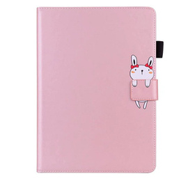 Etui do iPad 10.2" 2021/2020/2019 (9/8/7 gen.), z klapką, animal, różowe
