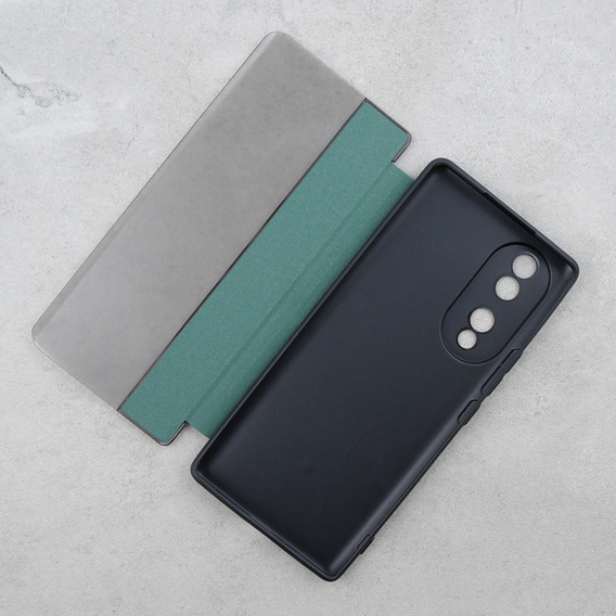 Etui do  Honor 70 5G, z klapką Side View, zielone