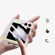 Etui do Samsung Galaxy Z Flip7 FE / Z Flip6, Strap Cover, srebrne