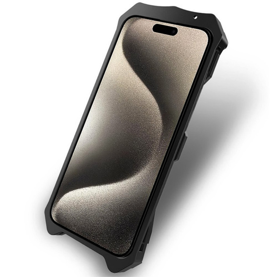 Etui pancerne do iPhone 15 Pro, Aluminum Alloy, czarne