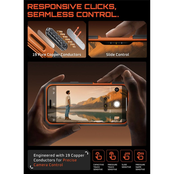 Etui Supcase do iPhone 17 Pro, Unicorn Beetle Grip Pro Mag, Clear / Coral