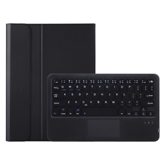 Etui z klawiaturą do Lenovo Tab K11 Plus, Leather Pen Slot TouchPad, czarne