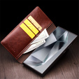 Etui z klapką do Samsung Galaxy S24 Ultra, QIALINO Leather Wallet, brązowe