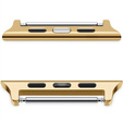 Zapięcie ze stali nierdzewnej do zegarka Apple Watch 1/2/3/4/5/6/7/8/9/10/11/SE Ultra 1/2/3 42/44/45/46/49mm, Gold