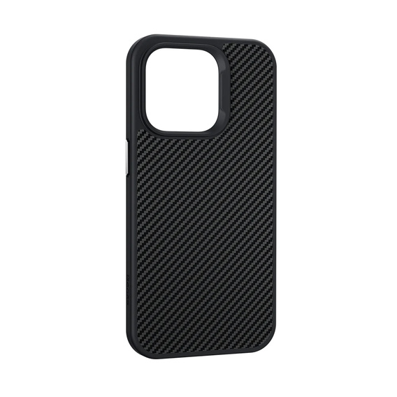 Etui BENKS Kevlar do iPhone 14 Pro, Carbon Fiber, do MagSafe, czarne