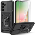 Etui pancerne do Samsung Galaxy A56 5G, CamShield Slide, czarne + Szkło Hartowane 9H