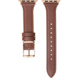 Pasek Skórzany do Apple Watch 1/2/3/4/5/6/7/8/9/10/11/SE Ultra 1/2/3 42/44/45/46/49mm, Brązowy