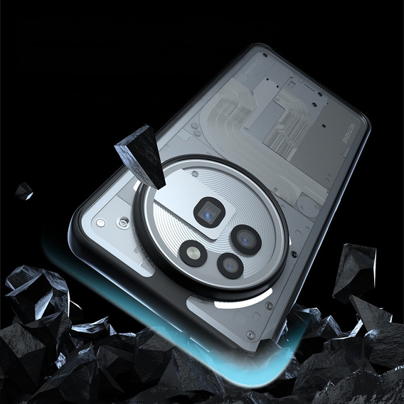 Etui do Nothing Phone 3A Pro, Fusion Hybrid, przezroczyste / czarne
