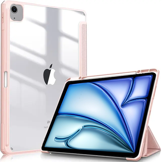 Etui do iPad Air 11" 2024 (6 gen.), Smartcase Hybrid, z miejscem na rysik, różowe