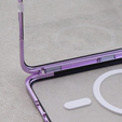 Etui Magnetic Dual Glass MagSafe do Samsung Galaxy S23+ Plus, fioletowe