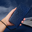 Etui z klapką do Oppo A5 Pro 5G, Wallet Rhombus, niebieskie