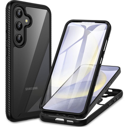 Etui do Samsung Galaxy S24, Shockproof, z folią, czarne