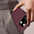 Etui z klapką do Samsung Galaxy S25+ Plus, Smart View Wallet, bordowe