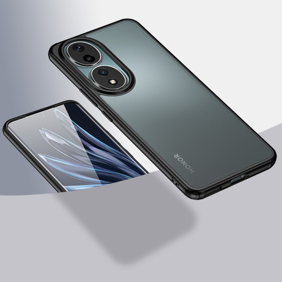 Etui do Honor 90, Fusion Hybrid, przezroczyste z czarną ramką