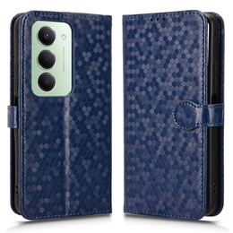 Etui z klapką do Xiaomi Redmi 15 5G / 4G, Wallet Rhombus, niebieskie
