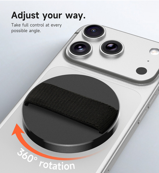 SURITCH MagSafe Magnetyczny uchwyt na palec, czarny