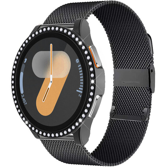 Pasek Bransoleta Milanese + Etui do Samsung Galaxy Watch 7 40mm, Czarna