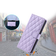 Etui z klapką do Xiaomi Redmi Note 13 Pro 4G / Xiaomi Redmi Note 14S / Xiaomi Poco M6 Pro 4G, Rhombus Crossbody Leather, fioletowe