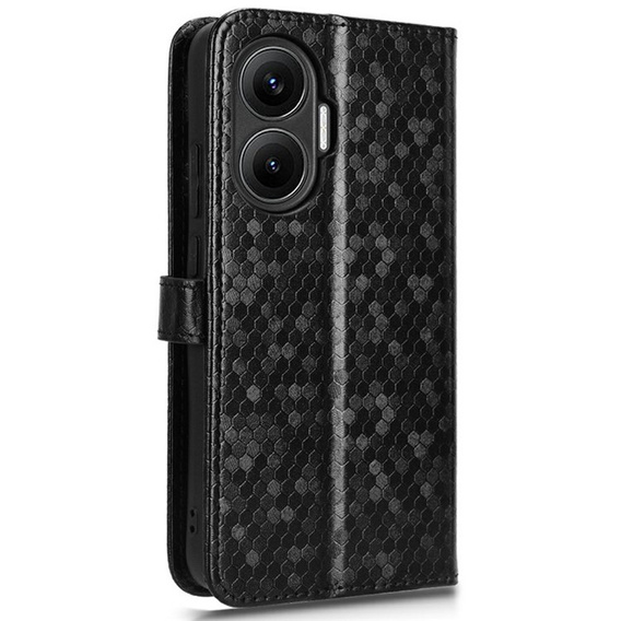 Etui z klapką do Xiaomi Poco F7 Wallet Rhombus - czarne