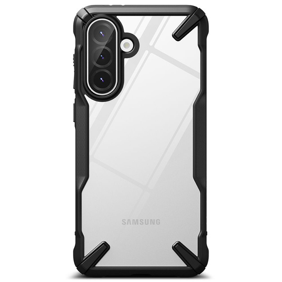 Etui Ringke Fusion X do Galaxy A36 / A56 5G, Czarne + Szkło Hartowane 9H