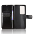 Etui z klapką do Xiaomi Redmi 15 5G / 4G, z teksturą Crazy Horse, czarne